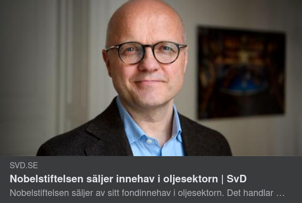 Oljesektorinnehavssäljande Nobelstiftelse