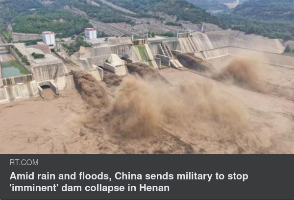 Militär Till Damm I Henan