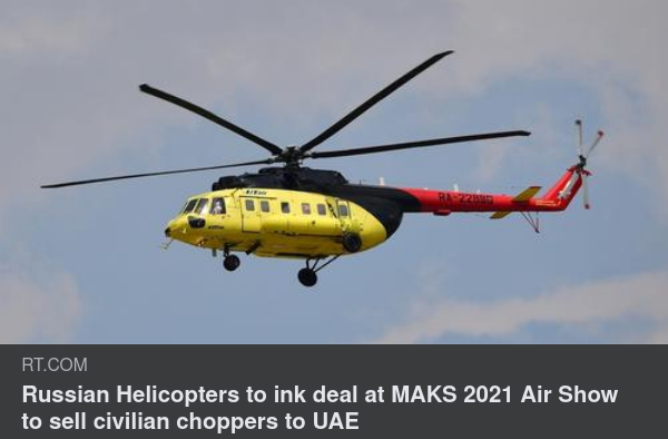 UAE Köper Civila Ryska Helikoptrar