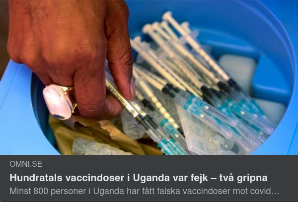 Ofarliga Falska Vaccindoser I Uganda