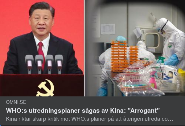Kina Om WHO:s Utredningsplaner: Arrogant & Respektlöst