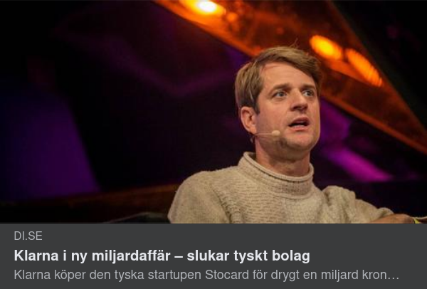 Klarna I Ny Miljardaffär