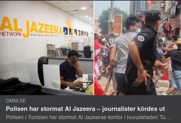 Al Jazeera Stormat Av Tunisisk Polis