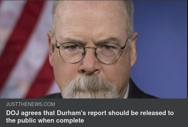 DoJ: Durhams Rapport Bör Offentliggöras