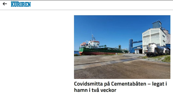 Covidliggande Cementbåt