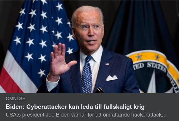 Biden Om Möjlig Cyberattackskonsekvens