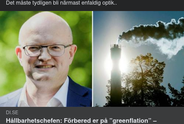 Hållbarhetschefens Greenflation
