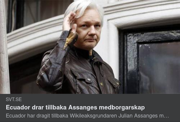 Ecuador, Assange & Ericsson