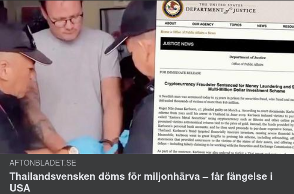 Thailandsvensk Får Fängelse I USA