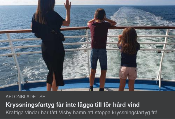 Vind Stoppar Fartygsförtöjning I Visby
