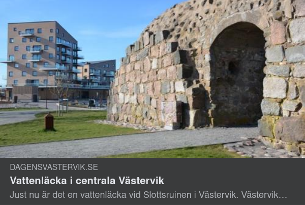 Vattenläcka I Västervik