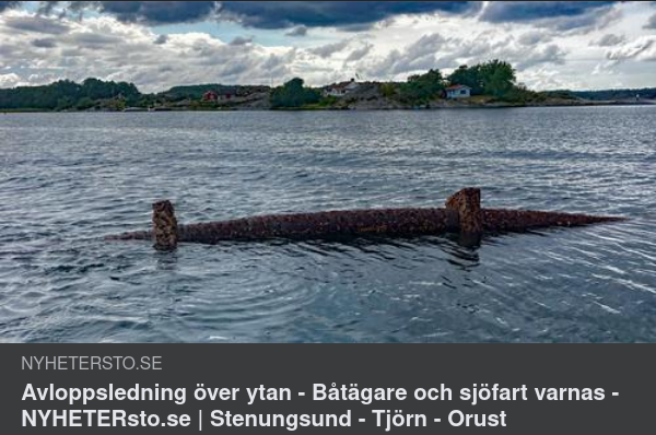 Ytblottad Avloppsledning