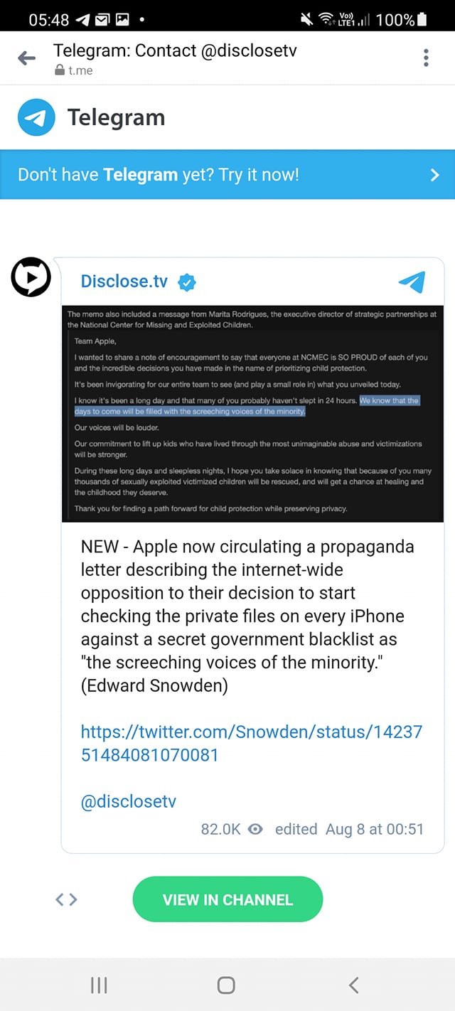 Apple & Skrikande Minoritetsröster