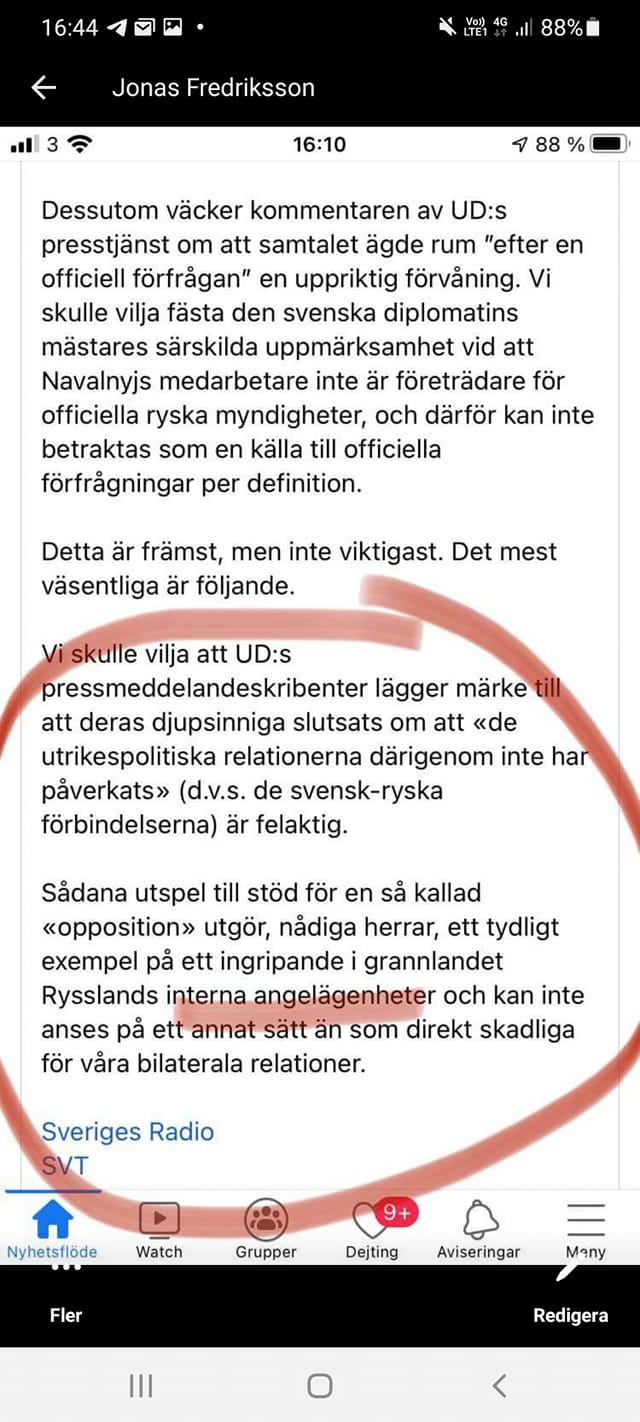 Svenskt I Ryska Inre Angelägenheter