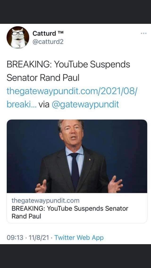 Rand Paul Youtubeblockad