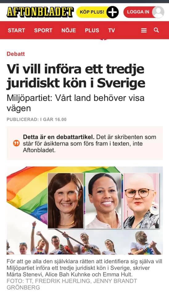 MP-Önskan Om Tredje Kön