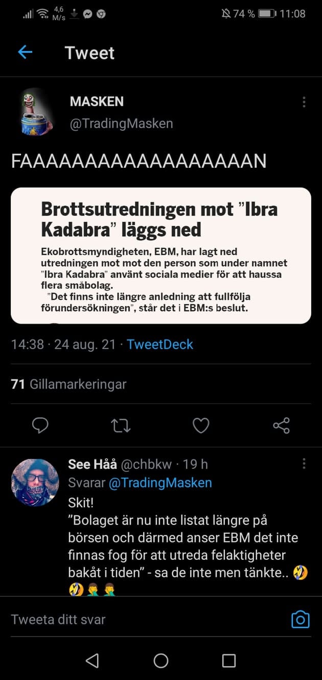 Nedlagd Brottsutredning Mot Ibra Kadabra