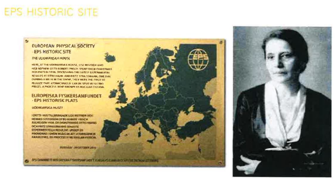 Plakett För Lisa Meitner I Kungälv