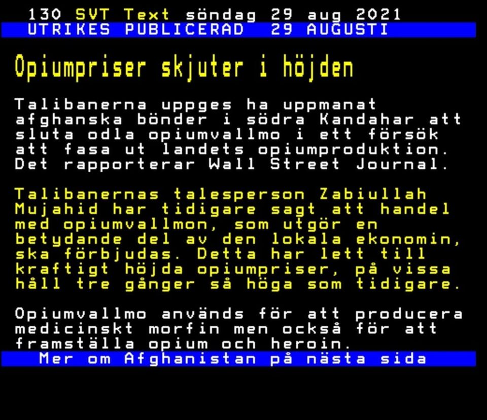 Höjda Opiumpriser