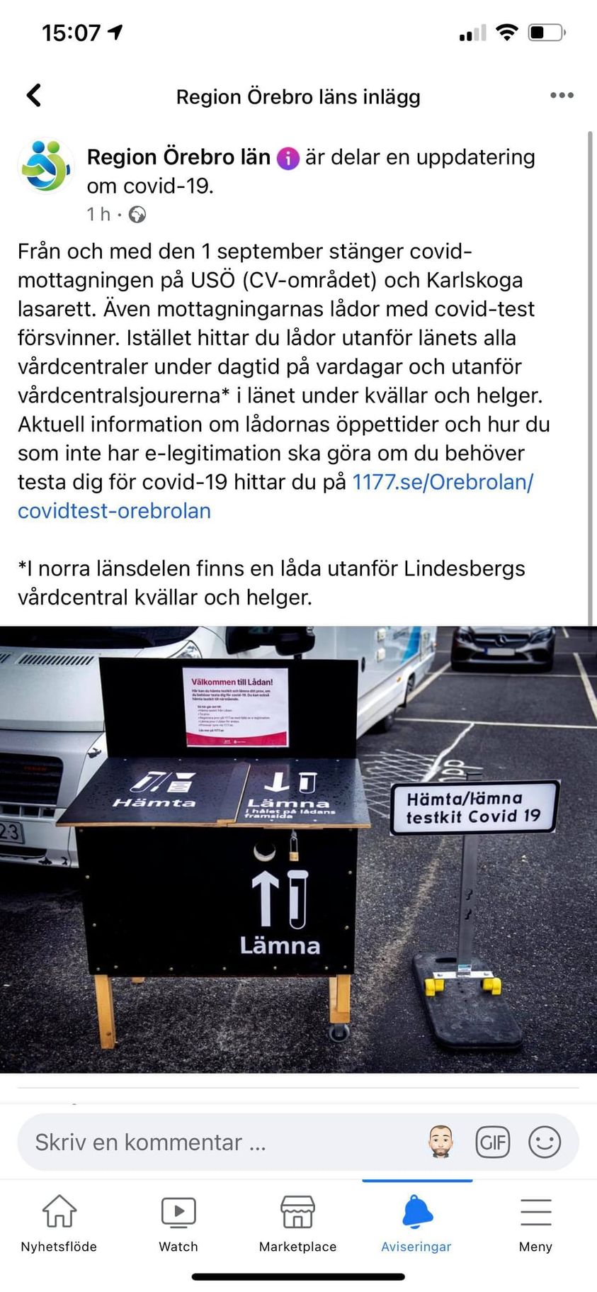 Svenska Covidmottagningsstängningar