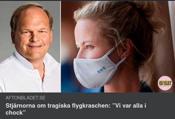 Flygkraschdöd Landslagsveterinär