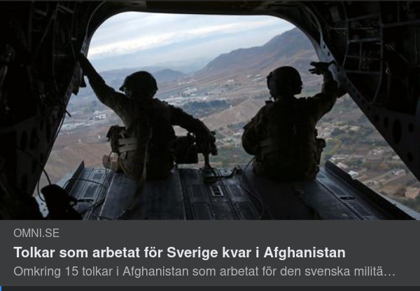 Svenskarbetande Afghanska Tolkar