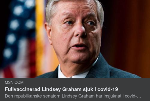 Covidsjuk Lindsey Graham
