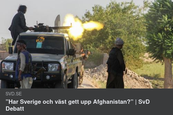 SvD Vurmar För Afghanistan