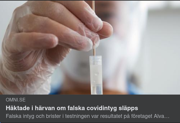 Covidtester & Bedrägeri