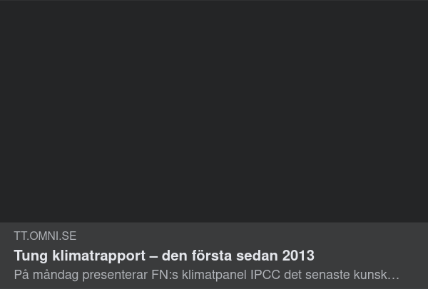 IPPC:s Första Klimatrapport Sedan 2013