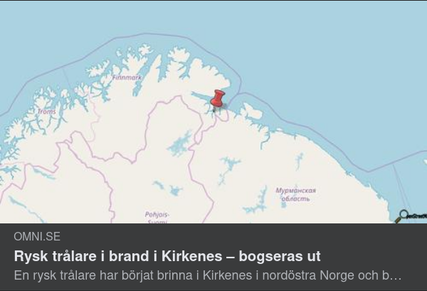 Rysk Trålarbrand I Kirkenes