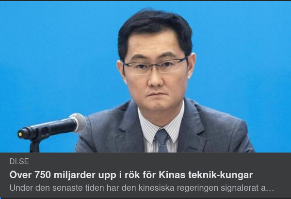 Förlorade Miljarder För Kinas Tech-Kungar