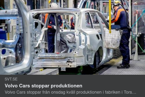 Produktionsstoppande Volvo