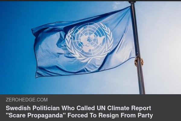 Klimatrapportskritisk Avgångsorsak