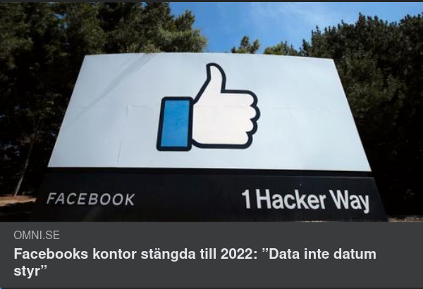 Coviddatastängda FB-Kontor