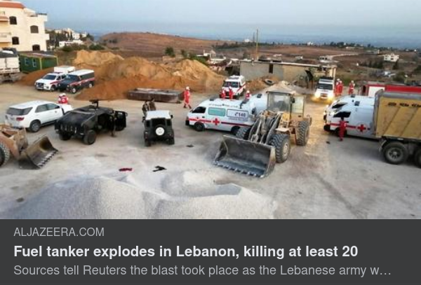 Exploderande Tankbåt I Libanon