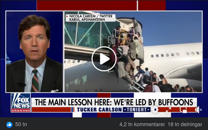 Tucker Om Amerikas Afghanistanfiasko