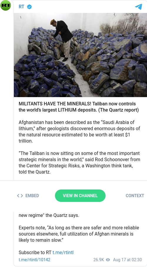 Talibansk Mineralkontroll