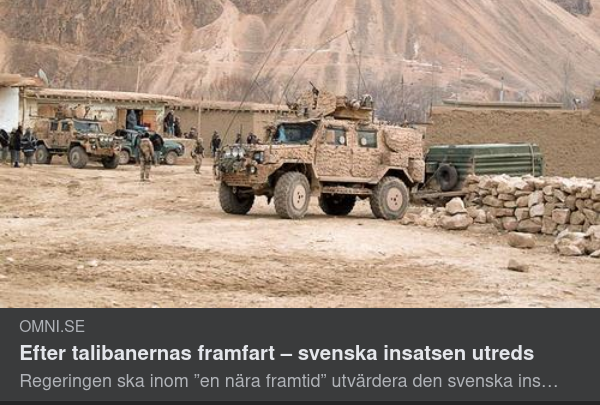Svensk Insatsutredning I Afghanistan Inom En Nära Framtid