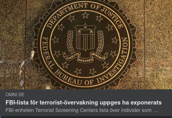 Terroristövervakningslista & Talibanerna