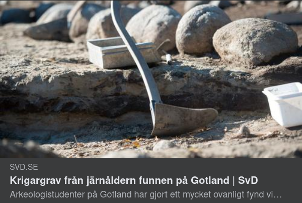 Järnålderskrigargrav Funnen På Gotland