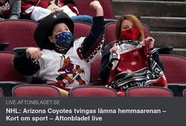 Arizona Coyotes Utan Hemmaarena