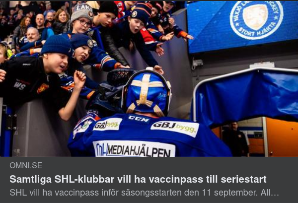 Vaccinpasshockey