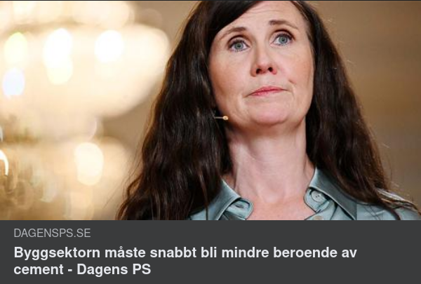 Bostadsministern Kräver Mer Cementoberoende Byggsektorn