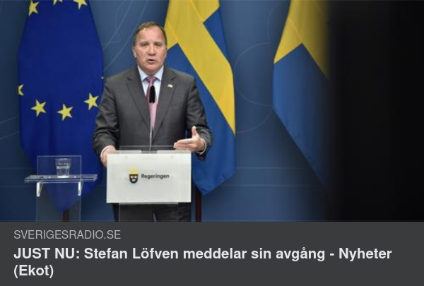 Avgångsmeddelande Löfven