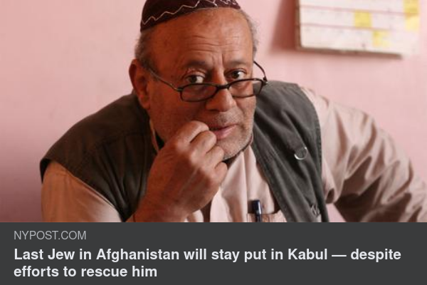 Sista Juden I Afghanistan Stannar