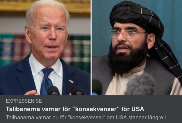 USA-Varnande Talibaner