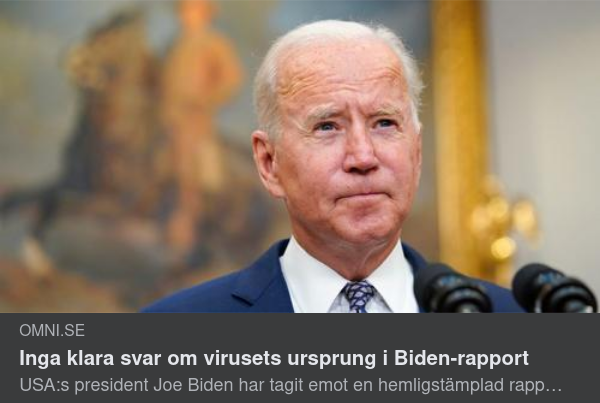 Virusursprungsrapport Utan Klara Svar