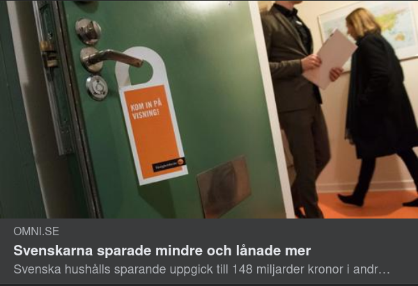 Mindre Sparande & Mer Lånande