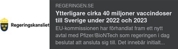 40 Miljoner Vaccindoser Till